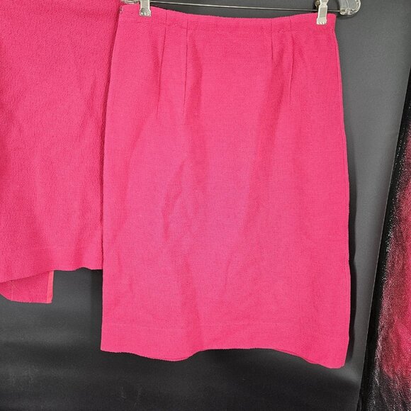 Vintage Amy Adams Knits Skirt Suit Womens Medium Studded Jacket Skirt Set 80s - Picture 9 of 16